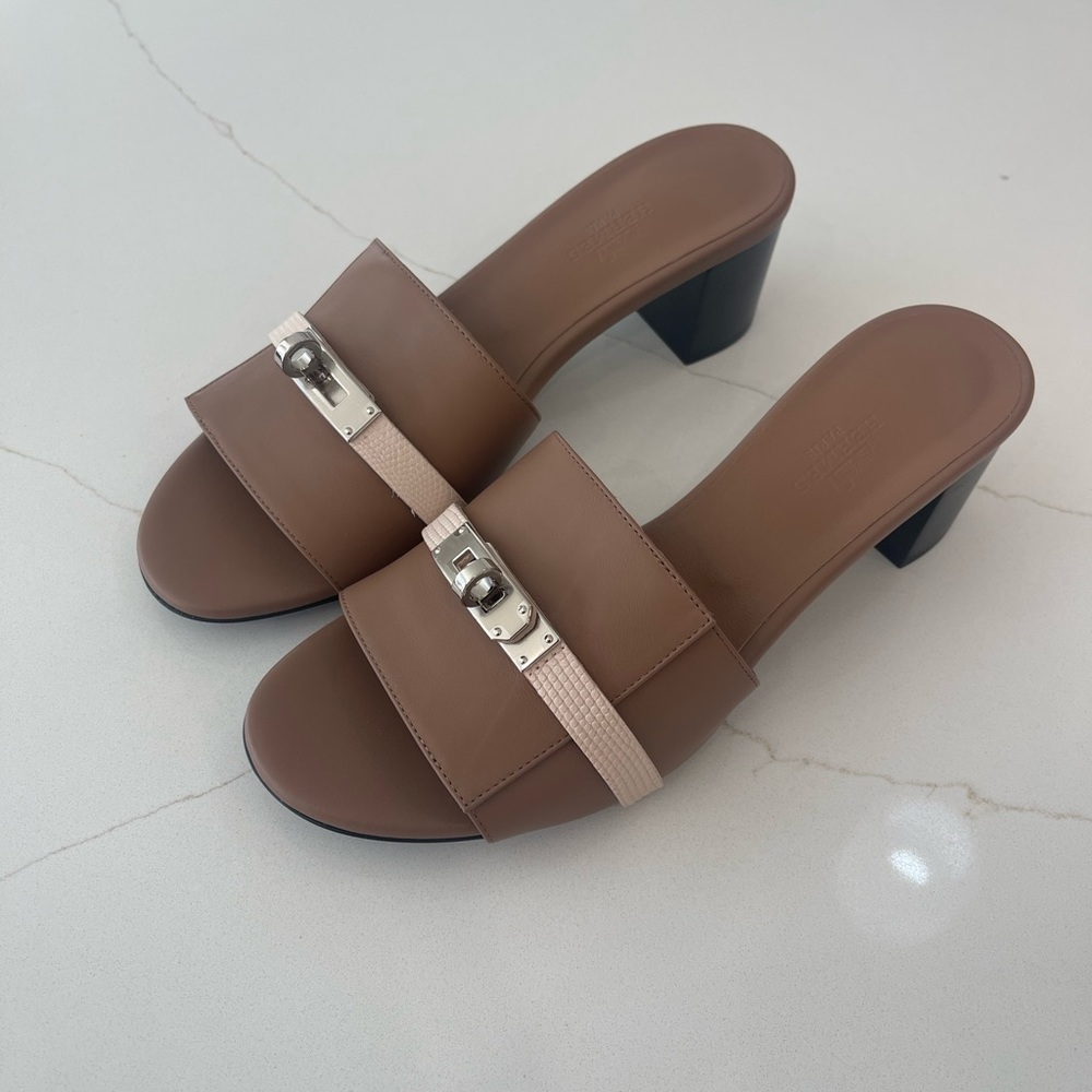 Hermes Women Sandals Gigi 50 Java Varanus Salvator Lizard
